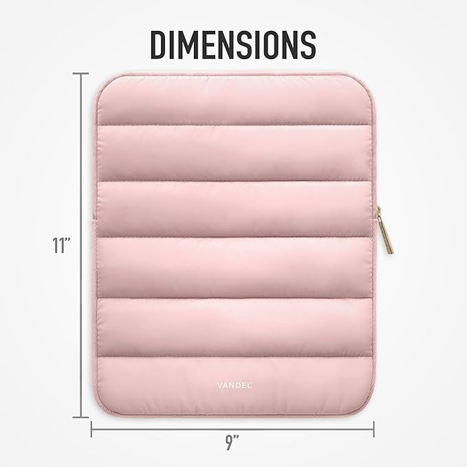 Vandel - The Original Puffy iPad Sleeve 9-11 Inch Tablet Sleeve, Pink i Pad Case for Women and Men, Cute iPad Air Pouch, 9 10 Inch, 11 Inch Bag
