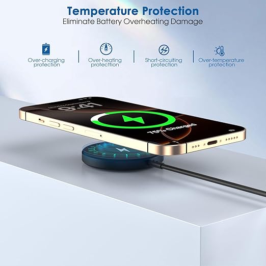Magnetic Wireless Charger iPhone,6FT Charger for Apple MagSafe Charger 2Pack Fast Wireless Charging Pad for iPhone 16 Pro Max/16 Pro/16 Plus/15 ProMax/15/14/13/12/AirPods 3/2/Pro Mag-Safe Charging Pad