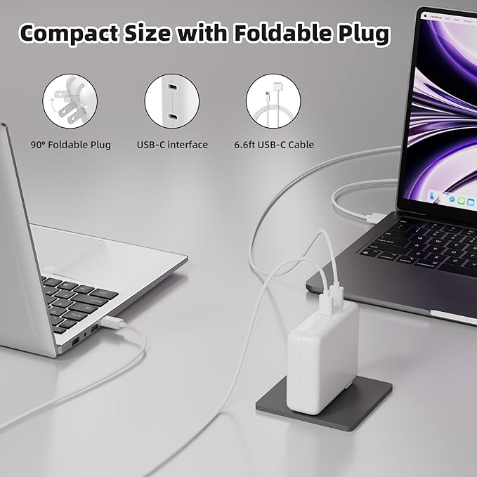 Mac Book Pro Charger, Csevanli 280W USB C Charger Fast Charger Adapter Compatible with MacBook pro/Air 13, 14, 15, 16 inch, ipad Pro,Samsung Galaxy and All USB C Device (2 Cables Included)