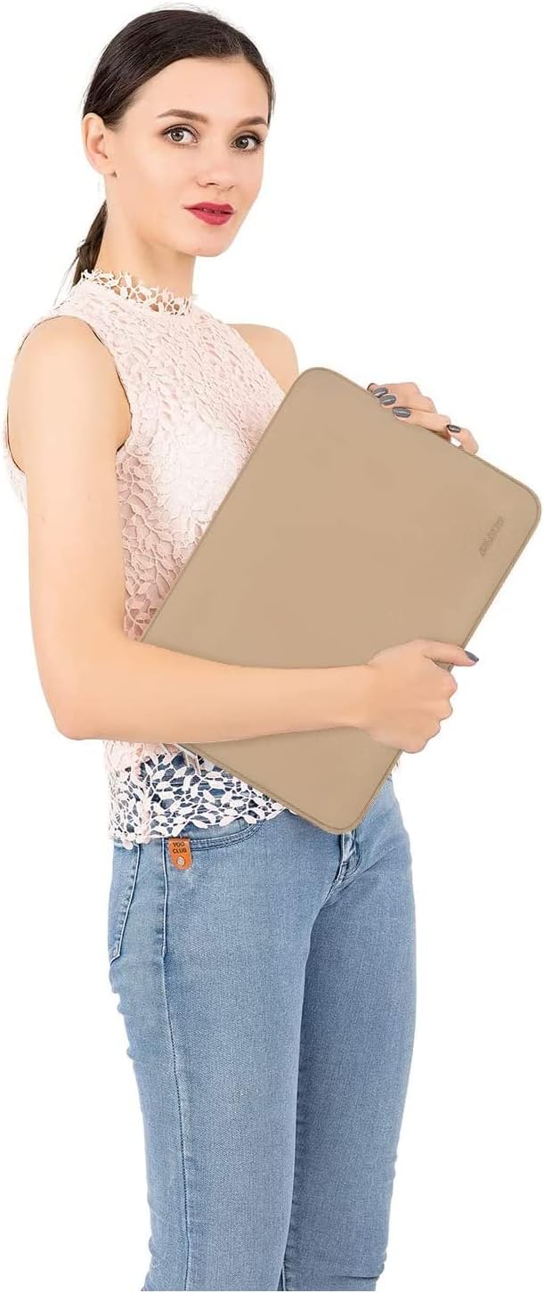 MOSISO Laptop Case 13.3 inch, 13-13.3 inch Laptop Sleeve Bag Compatible with MacBook Air/Pro 13 / Pro 14, HP Dell ASUS Lenovo Notebook, Neoprene Computer Sleeve Bag with Small Case, Apricot