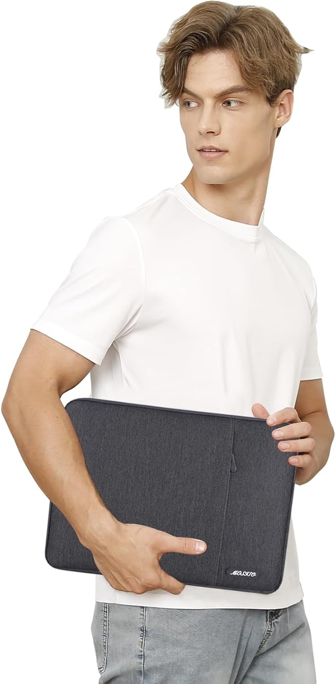 MOSISO Laptop Case 13 inch, 13 inch Laptop Sleeve Compatible with MacBook Air M4 M3 M2 M1 2025-2018 / Pro M2 M1 2025-2016, Polyester Vertical Computer Sleeve Bag with Pocket, Space Gray