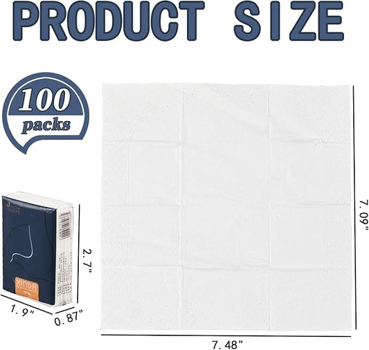 100 Packs Mini Facial Tissue, Travel Size Tissues, 4 Ply Soft Facial Tissues