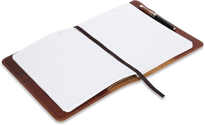 Tan B5 Journal Cover for Field Notes - 7.5x10 in XL Leather Notebook Cover Planner Cover, Refillable Leather Journal Cover, Composition Notebook Cover & Handmade Diary Cover for Travel