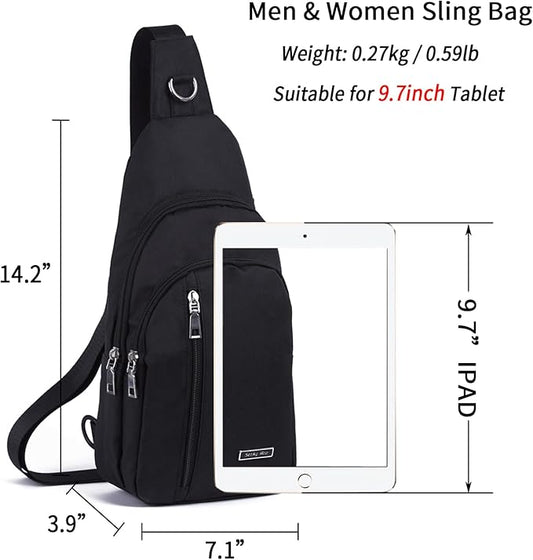 Seoky Rop Small Sling Bag Crossbody for Men Women One Strap Shoulder Cross Body Bag Sling Backpack for Travel