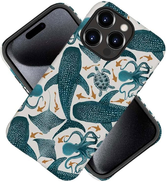 DAIZAG Case Compatible with for iPhone 11 Pro Max,Octopus Turtle Manta Ray Whale Phone Case for iPhone 11 Pro Max for Girl Women Boy Men