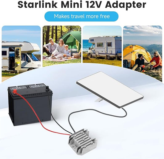 Starlink Mini 12V to 30V Step Up Converter Power Adapter, 3.5A DC Boost Converter with IP68 Waterproof Plug for Starlink Mini Router, RV, Marine, Camping - Compact & Portable Design