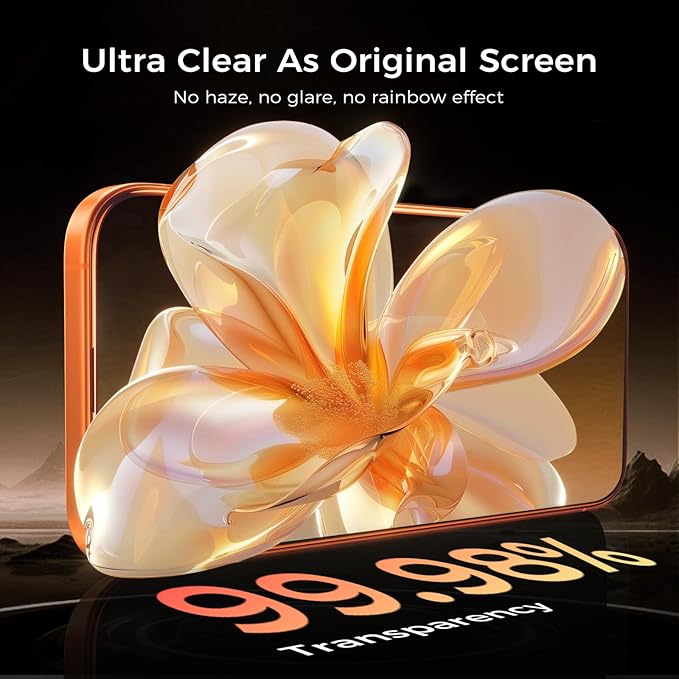 NeverBreak 9H+ Hardness for iPhone 17 Pro Screen Protector 12FT Military Grade Protection (Scratch, Shatter, Drop Resistance) Tempered Glass Full Edge Coverage Case Friendly 6.3" 2025, 2 Pack