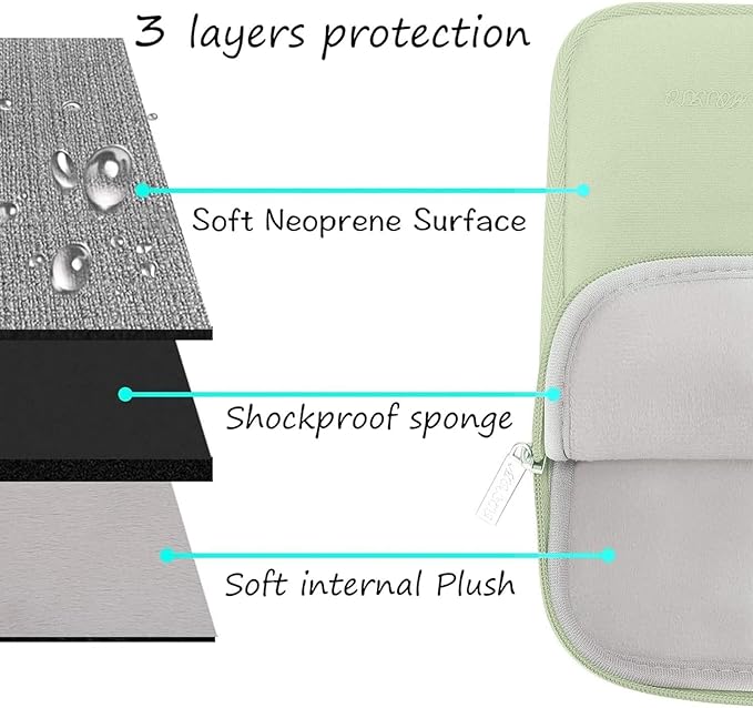 MOSISO Laptop Case 13 inch, 13 inch Laptop Sleeve Bag Compatible with MacBook Air 13 M4 M3 M2 M1 2025-2018 / Pro 13 M2 M1 2025-2016, Neoprene Computer Sleeve Bag with Small Case, Sage Green