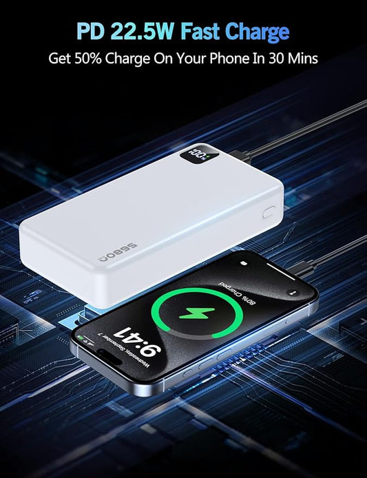 Portable Charger Power Bank, 56800mAh PD 22.5 W Fast Charging Battery Pack, Large Capacity Portable Power Bank for Camping Travel Essential Compatible with iPhone 17/16/15/14/13 Series, Samsung, iPad