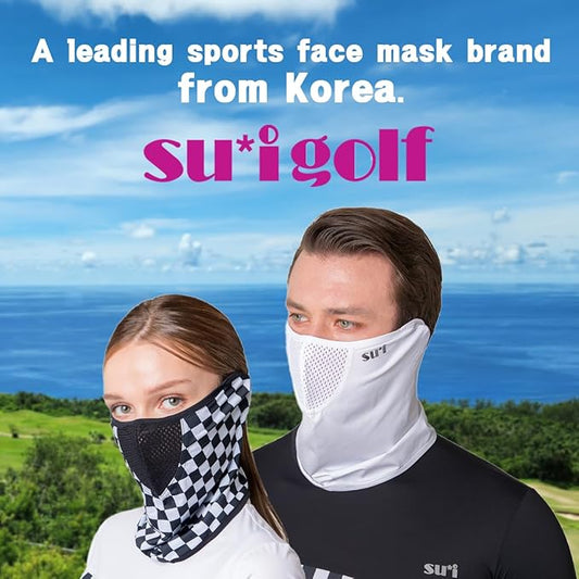 KOREA (Type A) UV Sun Protection Balaclava Half Face Mask - For Golf, Hiking, Running, Cycling & Outdoor Sports