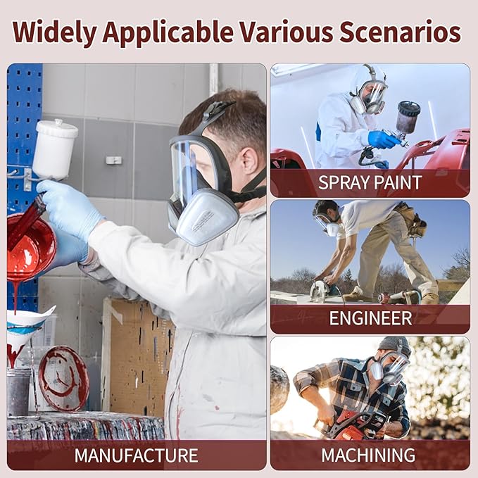 Reusable Respirator Mask - Respirator Mask with Filters, Dust Mask for Spray Paint Chemicals Epoxy Resin
