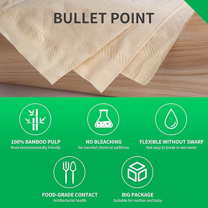 Soft Durable Bamboo Facial Tissues - 3 Ply Natural Unbleached Facial Paper Dry or Wet Use 12 Packs(134 Tissue per Pack, 1608 Tissues Total)