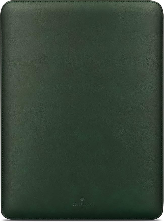 Comfyable Laptop Sleeve 15 Inch Precisely Compatible with MacBook Air 15" M4 2025 A3241 & M3 2024 A3114 & M2 2023 A2941, Faux Leather Cover Case, Green