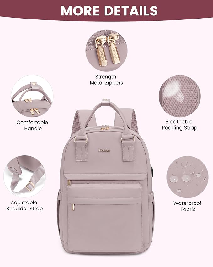 LOVEVOOK Laptop Backpack for Women 15.6 Inch Laptop Bag with USB Port, Fashion Waterproof Backpacks Teacher Nurse Stylish Travel Bags Vintage Daypacks for College Work