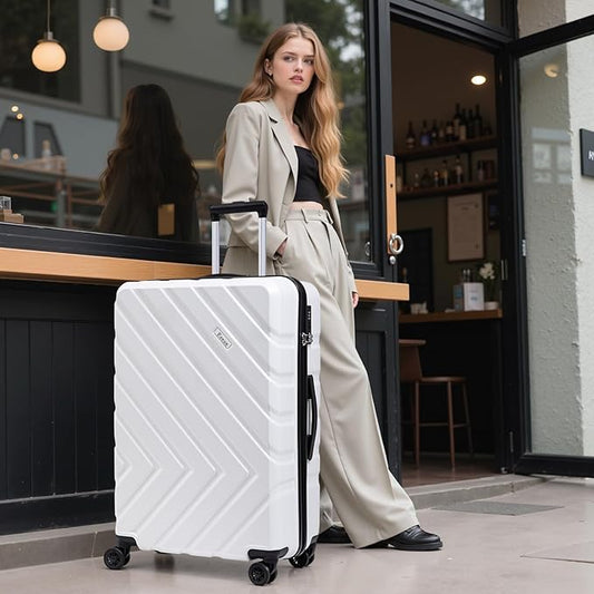 Luggage Sets 5 Piece, Suitcases with Wheels, ABS Hard Case Luggage with TSA Lock Spinner Wheels, Carry On Luggage Set(5 Piece Sets (20"/24"/28"/DB/TB))