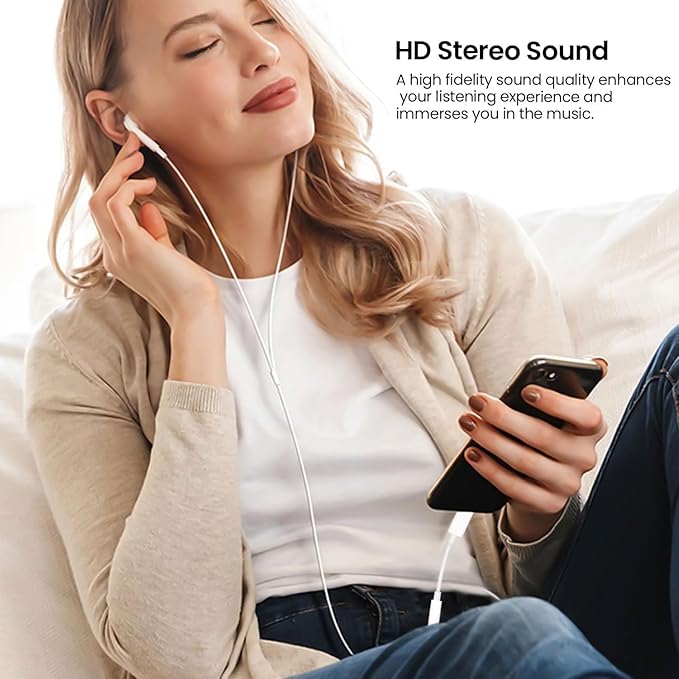 USB C to 3.5mm Headphone Jack Adapter for iPhone 16/16 Pro/15/15 Pro/Pro Max/Plus, Type C Aux Audio Dongle Cable Cord Compatible with iPad, Samsung Galaxy S23/S23/S22/S21Ultra, MacBook,Note(10 Pack)