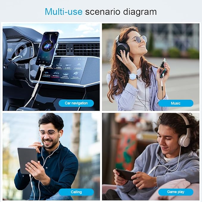 2PCS Type USB C to 3.5mm Female Headphone Jack Adapter, USB Type C to Aux Audio Dongle Cable Cord, Compatible with Samsung S20/S20+/S20 Ultra, Pixel 4/+ 4XL, and More USB C Devices