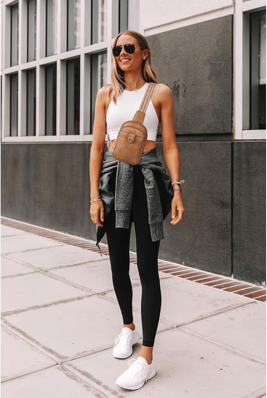 BOSTANTEN Small Sling Bag Crossbody Bags for Women Trendy Crossbody Purse Leather Chest Bag