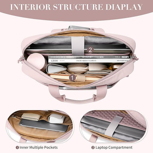 Laptop Tote Bag for Women Casual Tote Bag for Business Teacher Carry On Crossbody Bag