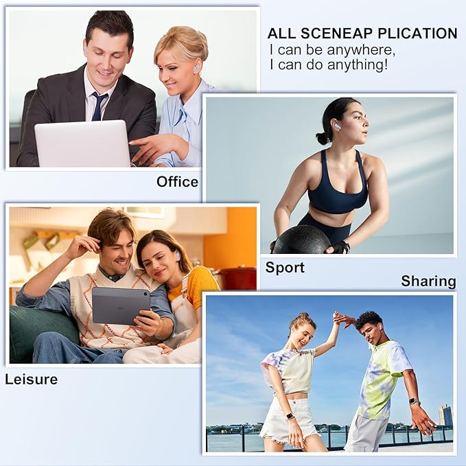 AI Translation Earbuds Real Time with Audio and Video Calls, 3-in-1 Language Translator Earbuds Support 164 Languages and 7 Translation Modes, 32H Buletooth 5.3 Headphones with Mic, Blue