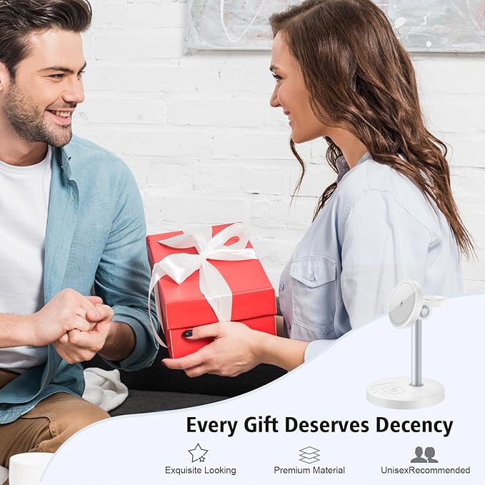 3 in 1 Wireless Charging Station for Multiple Devices, 15W Fast Magnetic Wireless Charger Stand with Adjustable Angle, Compatible with iPhone12-16 Series, Apple Watch, AirPods - Gifts for Men &Women