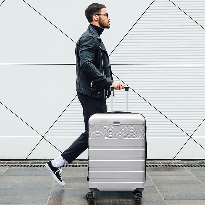 Krute Luggage 28 Inch Suitcase With Spinner Wheels Large Suitcases Lightweight Hard Shell PC ABS TSA Lock Checked Luggages