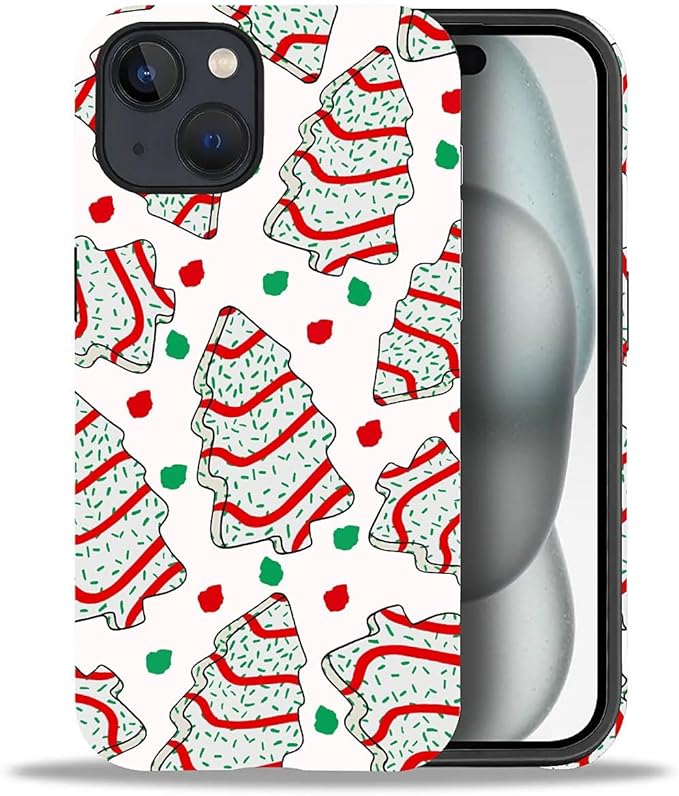 DAIZAG Case Compatible with for iPhone 15,Christmas Tree Polka Dots Phone Case for iPhone 15 for Girl Women Boy Men