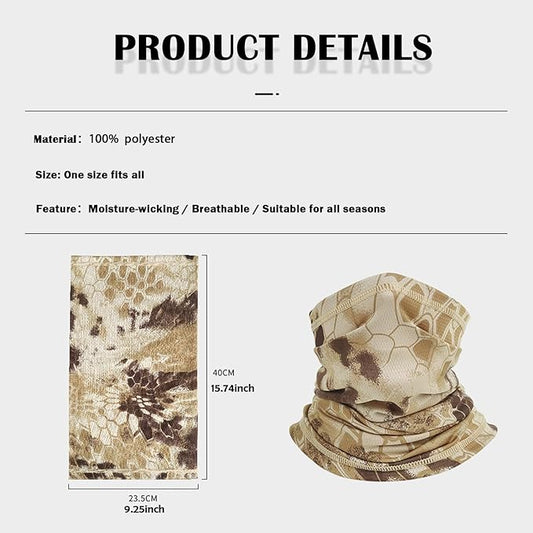 16 pack Cooling Neck Gaiter for Men Women Sun Protection Face Mask Gators Camo Bandana Neck Cover