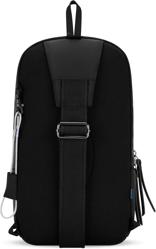 Sherpani Metro, Anti Theft Sling Bag, Sling Backpack, 5L Travel Bag, Shoulder Chest Purse, Crossbody Backpack for Women, Metal Hardware, Travel Gift (Basil Pro)