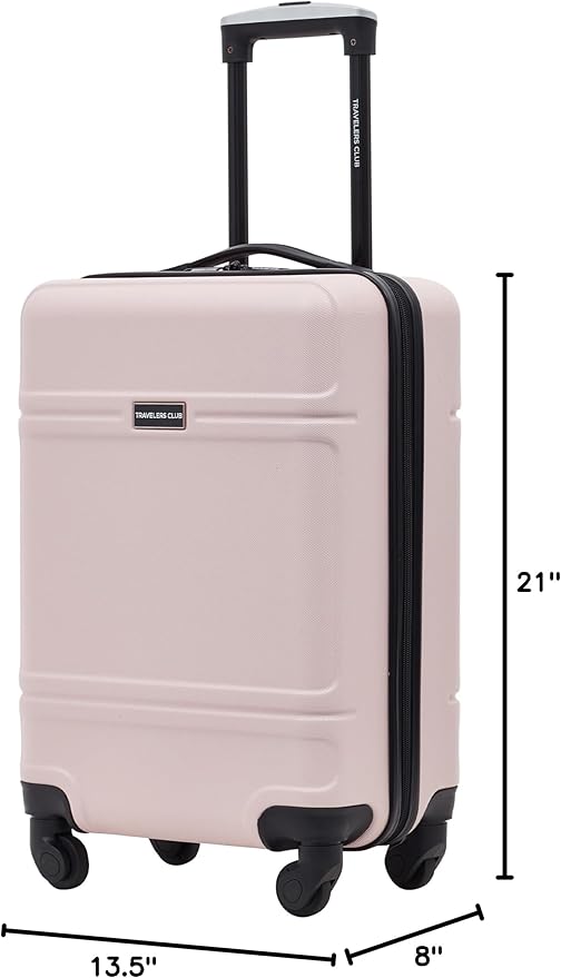 Travelers Club Skyline Spinner Luggage, Filmy, 22-Inch Carry-On