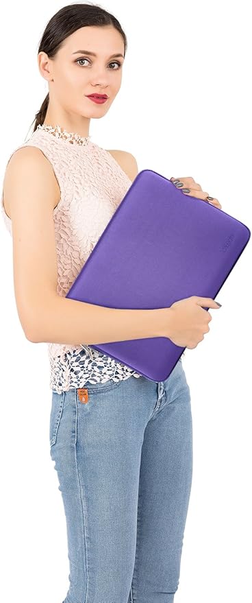 MOSISO Laptop Case 13.3 inch, 13-13.3 inch Laptop Sleeve Bag Compatible with MacBook Air/Pro 13 / Pro 14, HP Dell ASUS Lenovo Notebook, Neoprene Computer Sleeve Bag with Small Case, Ultra Violet
