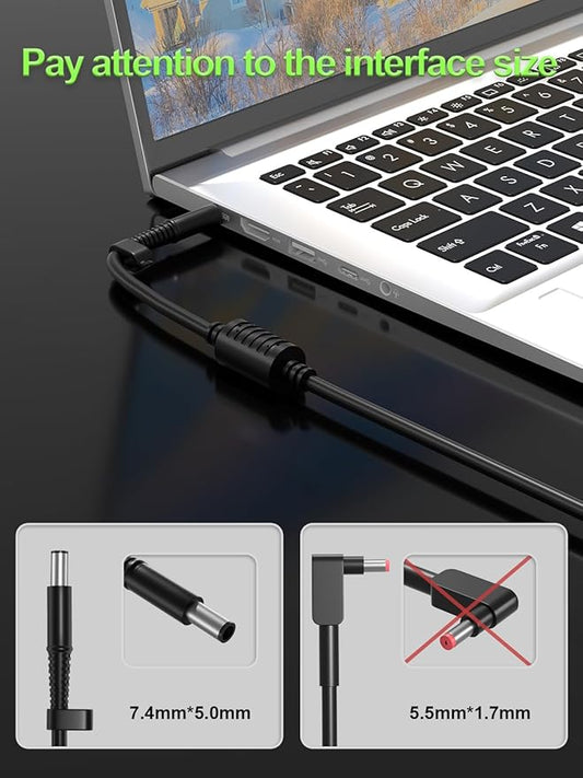 90W Power Supply Charger for HP Pavilion DV7 Elitebook 8730w ProBook 6360b 2000 G71 G72 Compaq CQ72 nw8440 18 19 20 21 22 23 24 27 ProDesk/EliteDesk/Omni/SlimlineAll-in-One Desktop