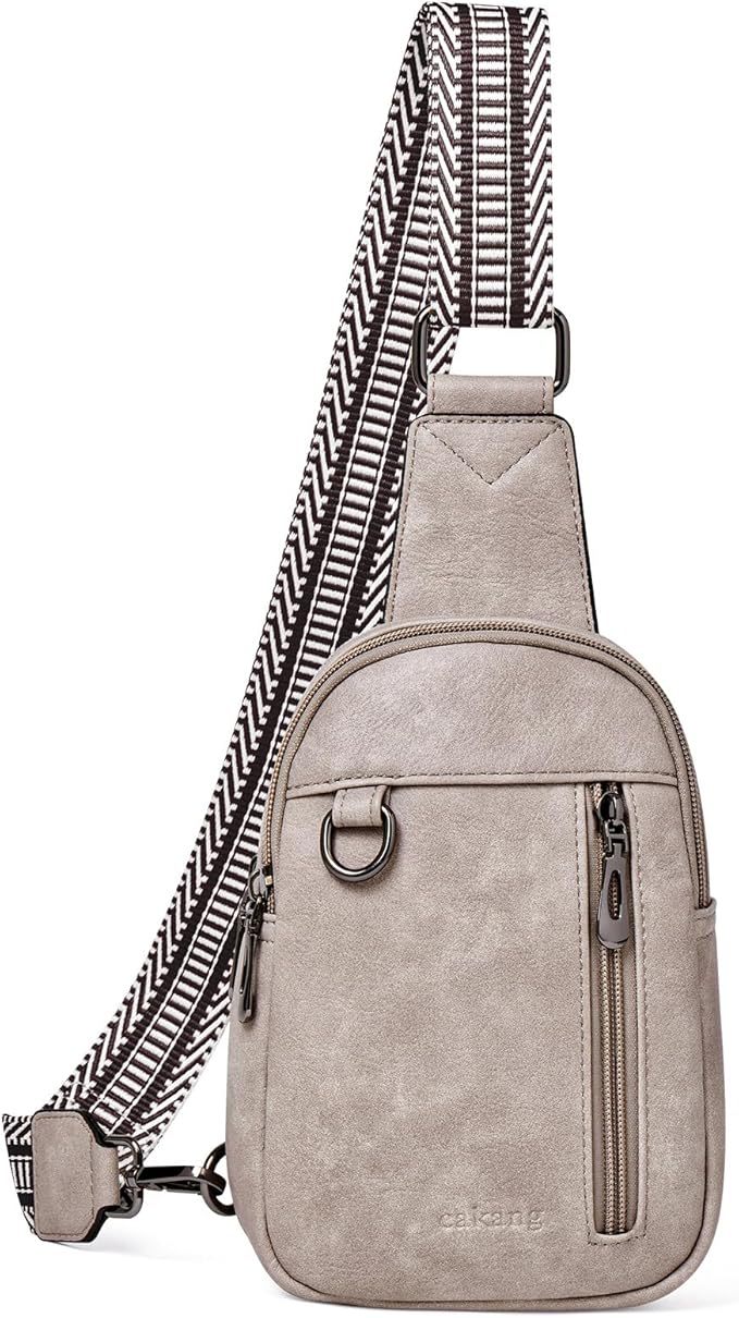 Womens Sling Bag Crossbody Bags for Women Vegan Leather Sling Backpack Daypack Fanny Pack Crossbody Purse Travel