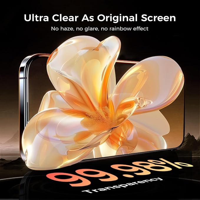 NeverBreak 9H+ Hardness for iPhone Air Screen Protector (17 Series) 12FT Military Grade Protection (Scratch, Shatter, Drop Resistance) Tempered Glass Full Edge Coverage Case Friendly 6.5" 2025, 2 Pack