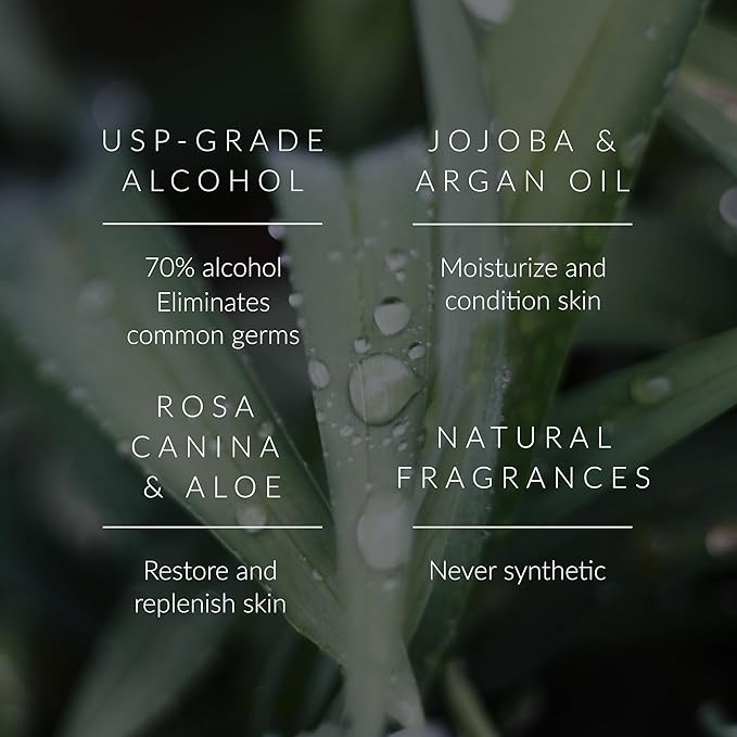 Noshinku - Refillable Hand Sanitizer Discovery 3-Pack, Travel Size Spray with Hydrating Botanical Oils, Natural Ingredients, All Natural Fragrances, Sugarcane Derived Alcohol, No Parabens, No Dyes