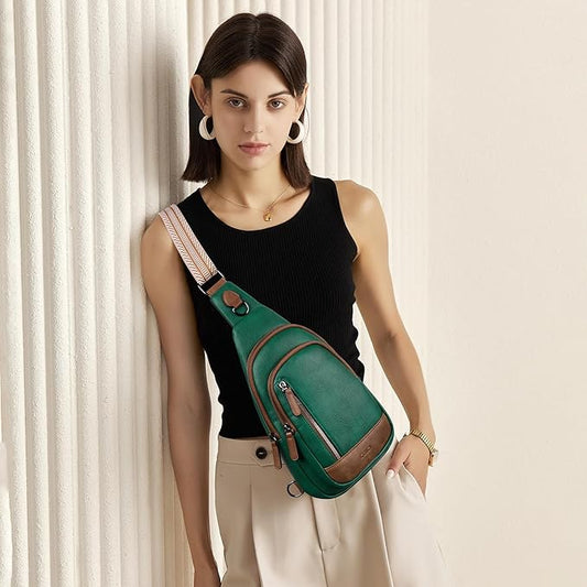 CLUCI Crossbody Bags for Women Men,Leather Sling Bag Cross Body Backpack for Woman Gifts for Women Birthday Unique