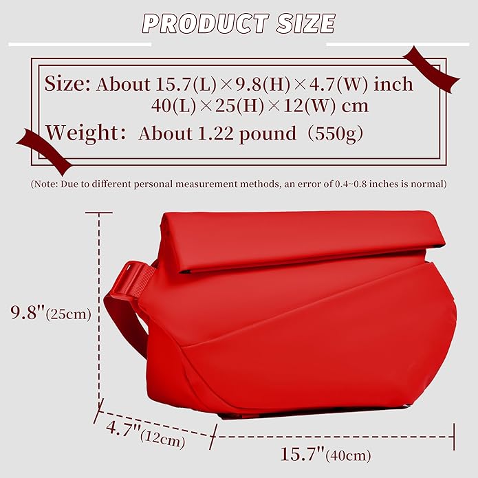 FSD.WG Cross-body bag Shoulder bag Sling Backpack and Crossbody Bags for Men fit 12" iPad Casual Daypack