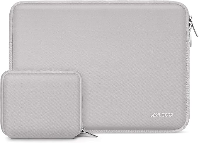MOSISO Laptop Case 13.3 inch, 13-13.3 inch Laptop Sleeve Bag Compatible with MacBook Air/Pro 13 / Pro 14, HP Dell ASUS Lenovo Notebook, Neoprene Computer Sleeve Bag with Small Case, Dusty Lilac