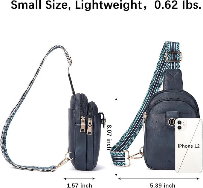 BOSTANTEN Small Sling Bag Crossbody Bags for Women Trendy Crossbody Purse Leather Chest Bag