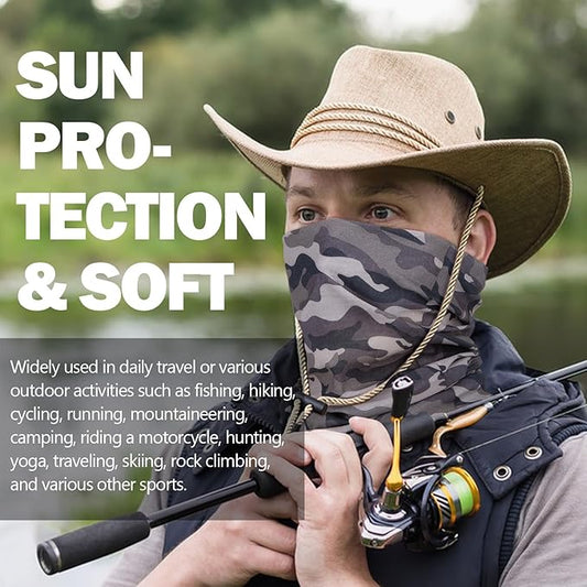 Neck Gaiter Sun Protection Face Mask for Men Women Breathable Head Wrap Headwear Balaclava Bandana