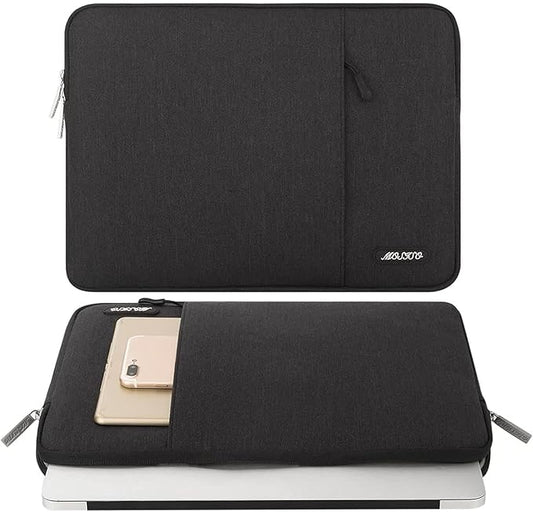 MOSISO Laptop Case 13 inch, 13 inch Laptop Sleeve Compatible with MacBook Air M4 M3 M2 M1 2025-2018 / Pro M2 M1 2025-2016, Polyester Vertical Computer Sleeve Bag with Pocket, Black
