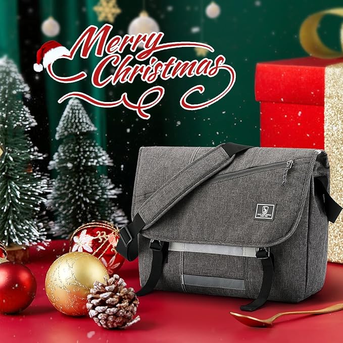 OIWAS Messenger Bag for Men, 14 Inch Laptop Crossbody Bags Women Casual Satchel Shoulder Bag College Travel Office Briefcase