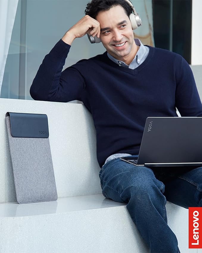 Lenovo Slim Laptop Sleeve 16 Inch Notebook/Tablet - Compatible with MacBook Air/Pro - Eco-Friendly Lightweight Case with Accessory Pocket & Magnetic Closure - Grey