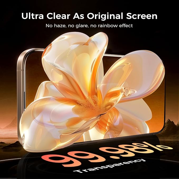 NeverBreak 9H+ Hardness for iPhone 16 Pro Max Screen Protector 12FT Military Grade Protection (Scratch, Shatter, Drop Resistance) 16 ProMax Tempered Glass Full Edge Coverage Case Friendly 6.9" 2 Pack