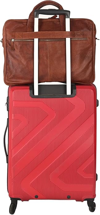 KomalC 16 Inch Leather briefcases Laptop Messenger Bags for Men and Women Best Office Satchel Bag