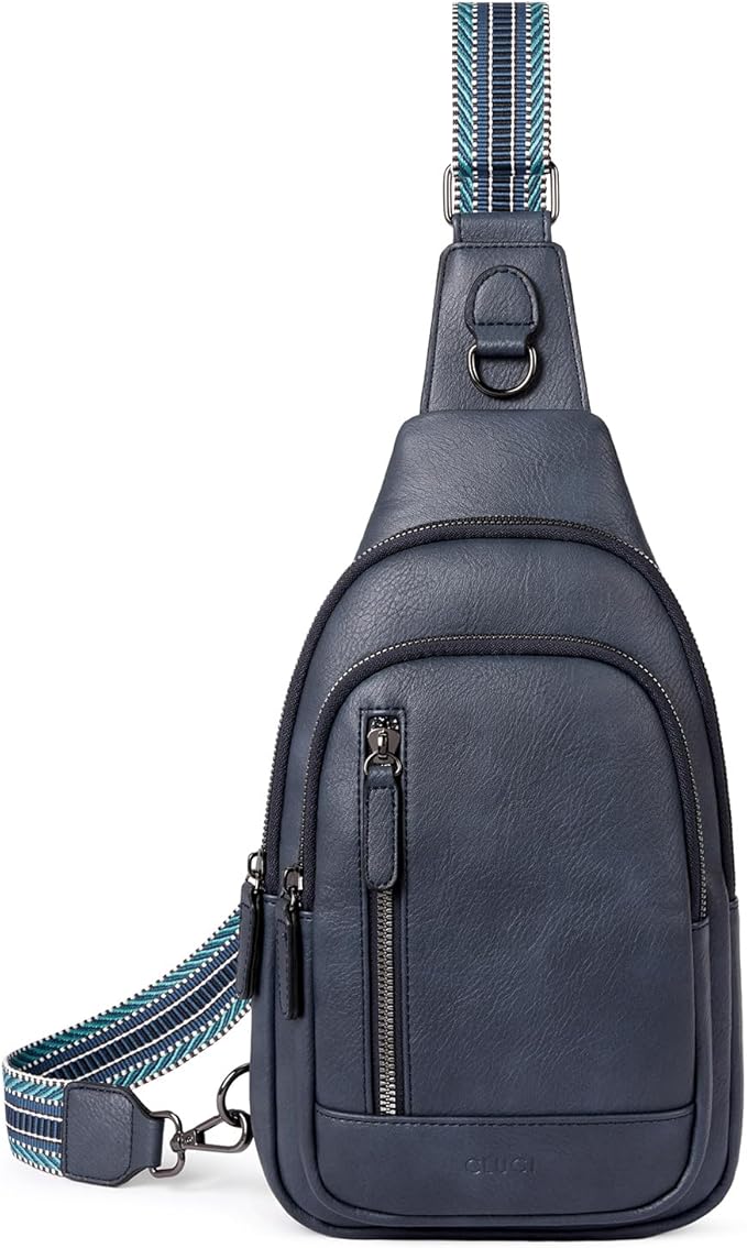 CLUCI Crossbody Bags for Women Men,Leather Sling Bag Cross Body Backpack for Woman Gifts for Women Birthday Unique