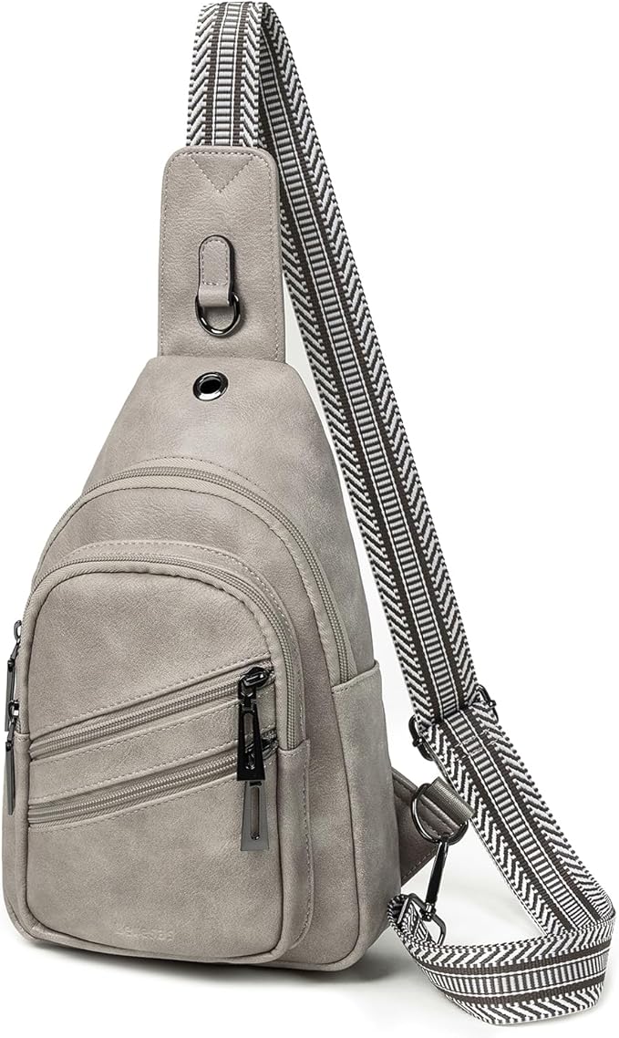 Sling Bag for Women Crossbody Purse Leather Crossbody Bag Fanny Pack Chest Pack for Travel Everyday Vacation