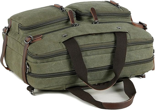 3 in 1 Convertible Laptop Backpack, 17.3 inch Messenger Bag for Men, Work Briefcase Travel Computer Bag for Men Women (Green, 17.3 Inch)