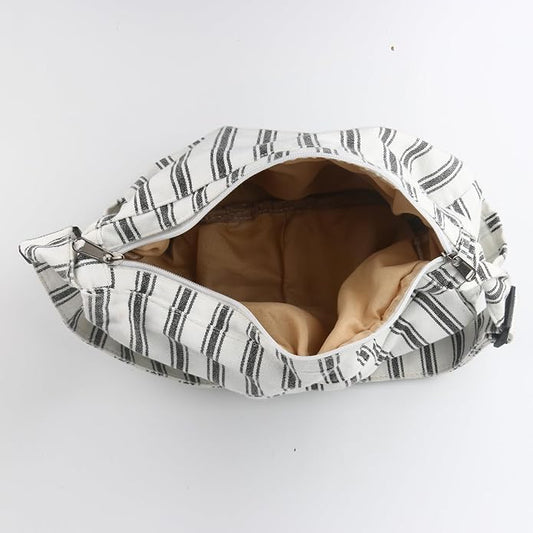 Large Canvas Messenger Bag with Multiple Pockets for Men and Women, Crossbody Shoulder Tote Hobo Laptop Bag