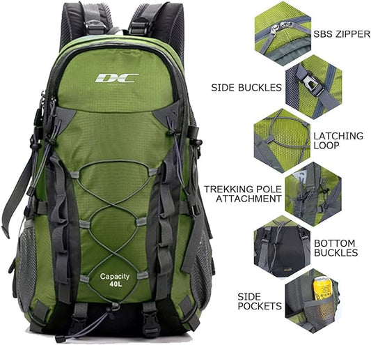 Diamond Candy Waterproof Hiking Backpack for Men and Women, Lightweight Day Pack for Travel Camping